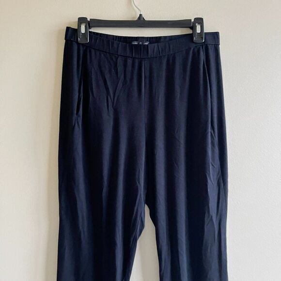 Eileen Fisher Black Pants‎ Pull On Ankle Capri Elastic Waist Womens Size S - Picture 2 of 8
